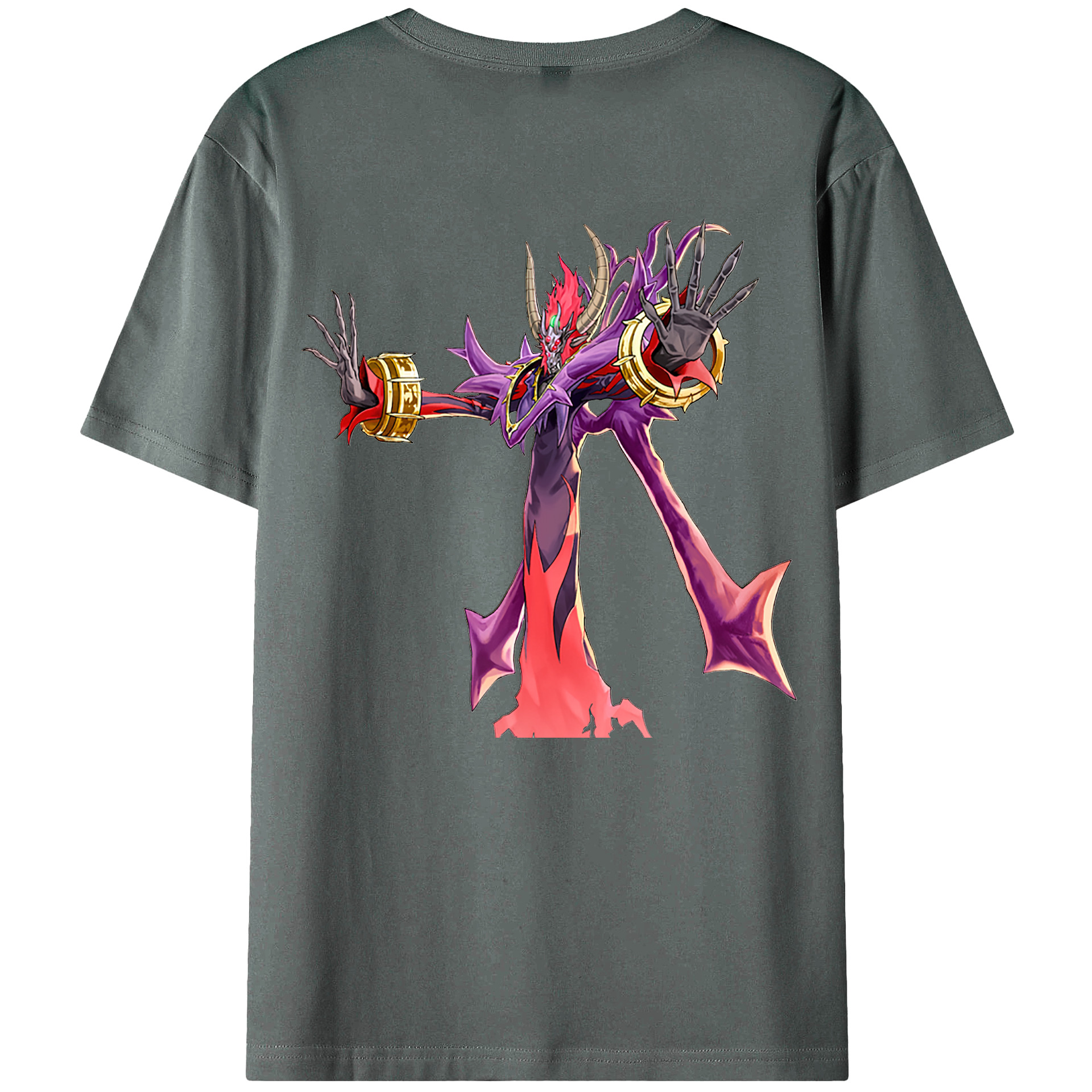 （画像用） 遊☆戯☆王 Yu-Gi-Oh! 綿100％ メンズ半袖Tシャツ（バックプリント） 通気性